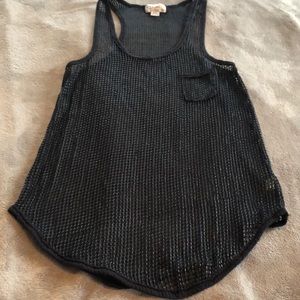 R D Style Black Mesh Swim Coverup